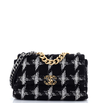 Chanel 19 Flap Bag Quilted Tweed Large
