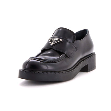 Prada Women's Triangle Logo Loafers Spazzolato Leather