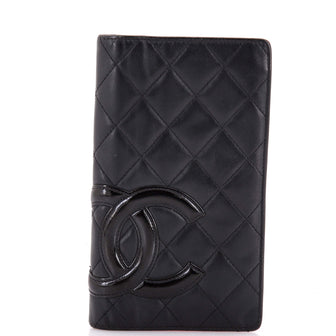 Chanel Cambon Bifold Wallet Quilted Lambskin Long