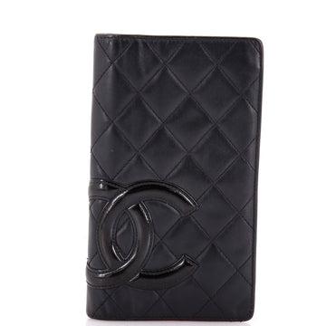 Chanel Cambon Bifold Wallet Quilted Lambskin Long