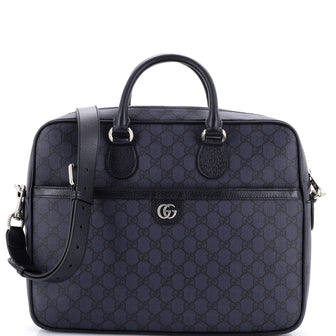 Gucci Ophidia Zip Around Pocket Briefcase GG Coated Canvas Medium