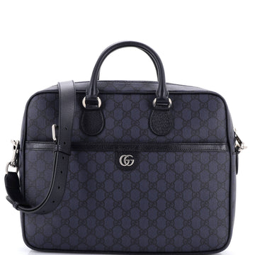 Gucci Ophidia Zip Around Pocket Briefcase GG Coated Canvas Medium