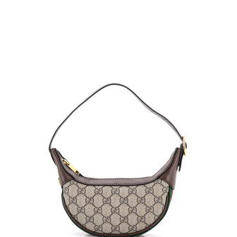 Gucci Ophidia Half Moon Bag GG Coated Canvas Mini