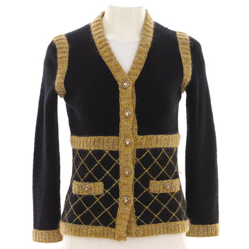 Chanel Women's Two Pocket V-Neck Cardigan Silk Blend