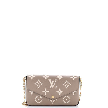 Louis Vuitton Felicie Pochette Bicolor Monogram Empreinte Giant