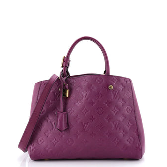 Louis Vuitton Montaigne Handbag Monogram Empreinte Leather MM
