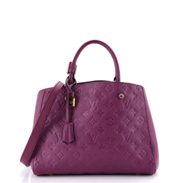 Louis Vuitton Montaigne Handbag Monogram Empreinte Leather MM