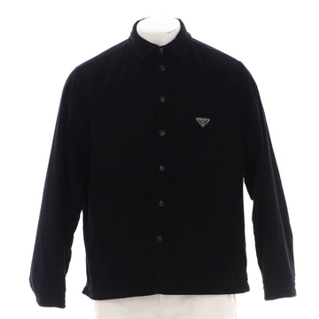 Prada Men's Collared Button Up Shirt Jacket Corduroy