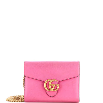 Gucci GG Marmont Chain Wallet Leather Mini