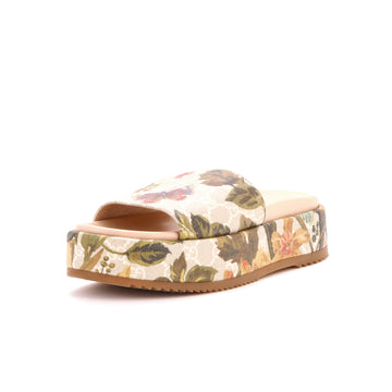 Gucci Women's Angelina Platform Slide Sandals Printed GG Coated Canvas