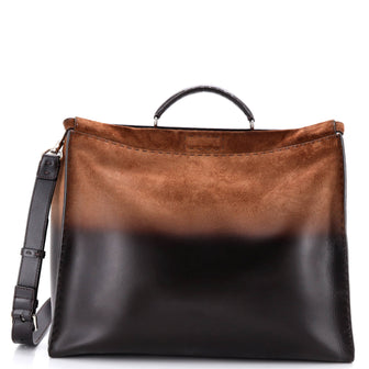 Fendi Selleria Peekaboo Fit Bag Ombre Leather and Suede Large