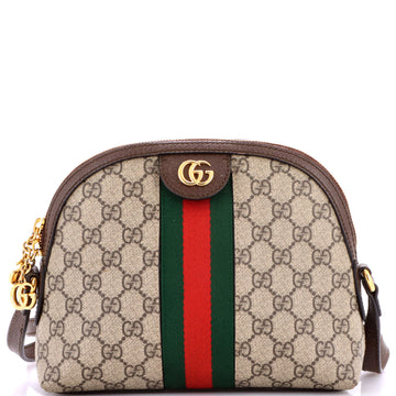 Gucci Ophidia Dome Shoulder Bag GG Coated Canvas Small