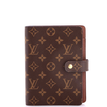 Louis Vuitton Ring Agenda Cover Monogram Canvas MM