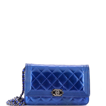 Chanel Boy Wallet on Chain Quilted Patent