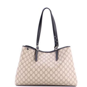Gucci Emblem Tote GG Coated Canvas Large