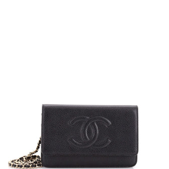 Chanel Timeless Wallet on Chain Caviar