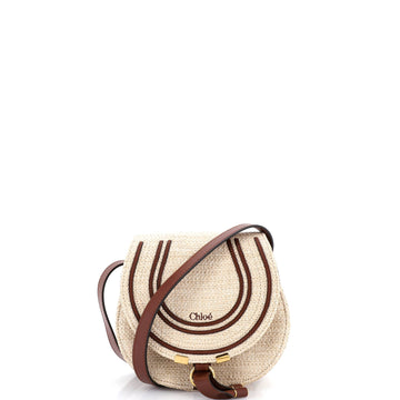 Chloe Marcie Crossbody Bag Faux Raffia Small