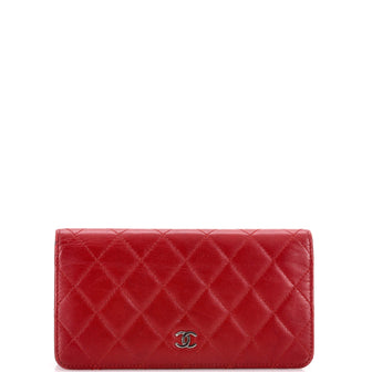 Chanel L-Yen Wallet Quilted Lambskin Long