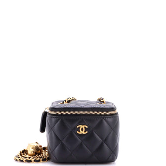 Chanel Pearl Crush Vanity Case with Chain Quilted Lambskin Mini