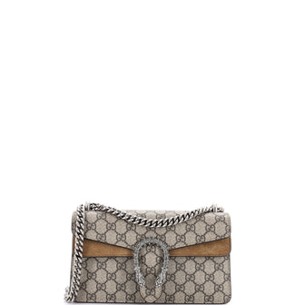 Gucci Dionysus Bag GG Coated Canvas with Crystal Embellished Metal Small