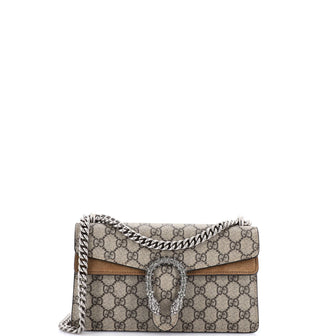Gucci Dionysus Bag GG Coated Canvas with Crystal Embellished Metal Small