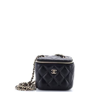 Chanel Classic Vanity Case with Chain Quilted Lambskin Mini