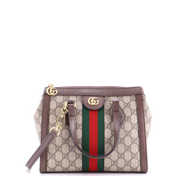 Gucci Ophidia Top Handle Tote GG Coated Canvas Small