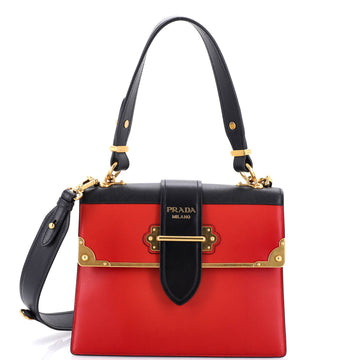 Prada Cahier Convertible Shoulder Bag City Calf and Saffiano Medium