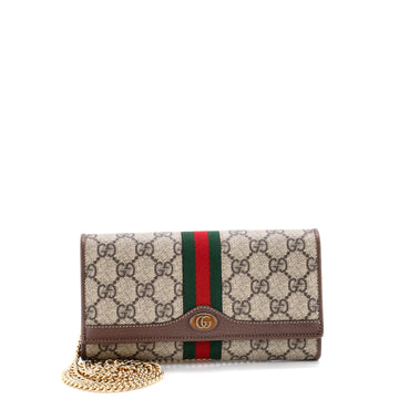 Gucci Ophidia Chain Wallet GG Coated Canvas