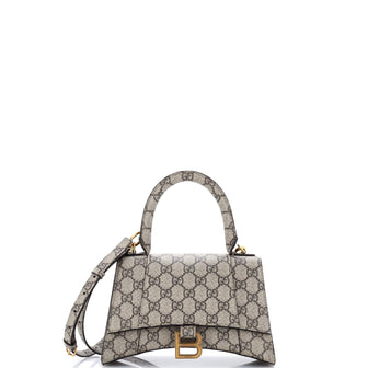 Gucci x Balenciaga The Hacker Project Hourglass Top Handle Bag GG Coated Canvas Small