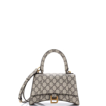 Gucci x Balenciaga The Hacker Project Hourglass Top Handle Bag GG Coated Canvas Small