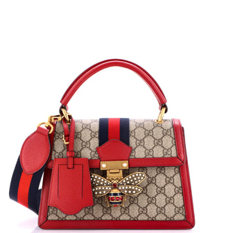 Gucci Queen Margaret Top Handle Bag GG Coated Canvas with Leather Small