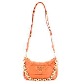 Prada System Convertible Shoulder Bag Quilted Nappa Leather