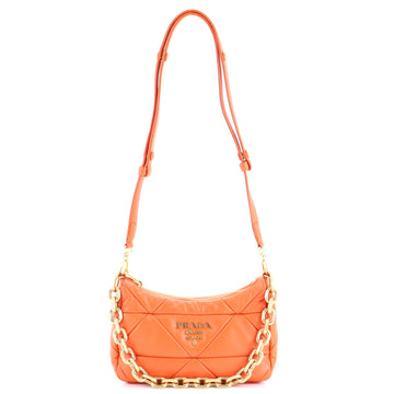 Prada System Convertible Shoulder Bag Quilted Nappa Leather