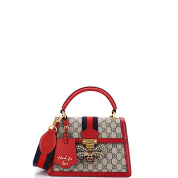 Gucci Queen Margaret Top Handle Bag GG Coated Canvas with Leather Small