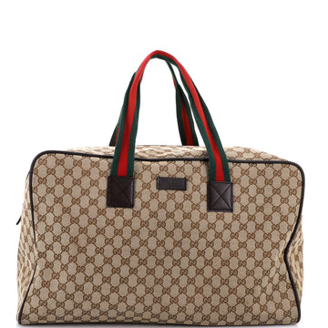 Gucci Web Carry On Duffle Bag GG Canvas Large