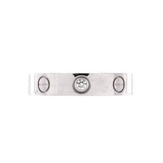 Cartier Love Wedding Band 1 Diamond Ring 18K White Gold with Diamond