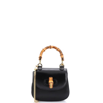 Gucci Bamboo 1947 Top Handle Bag Leather Super Mini
