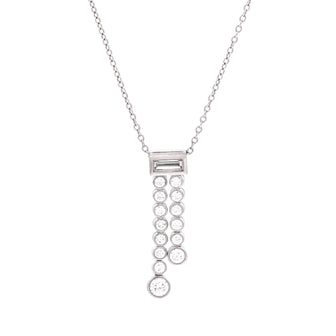 Tiffany & Co. Jazz Graduated Double Drop Pendant Necklace Platinum and Diamonds