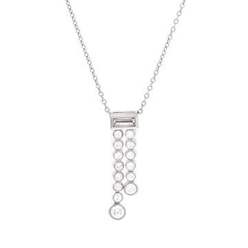 Tiffany & Co. Jazz Graduated Double Drop Pendant Necklace Platinum and Diamonds