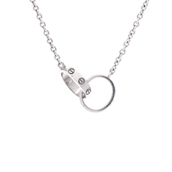 Cartier Love Interlocking Necklace 18K White Gold