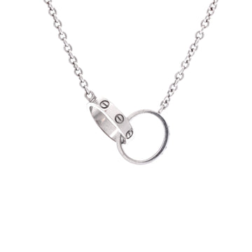 Cartier Love Interlocking Necklace 18K White Gold