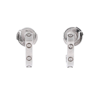 Cartier Love Hoop Earrings 18K White Gold Small