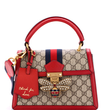Gucci Queen Margaret Top Handle Bag GG Coated Canvas with Leather Small
