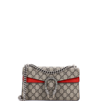 Gucci Dionysus Bag GG Coated Canvas with Crystal Embellished Metal Small