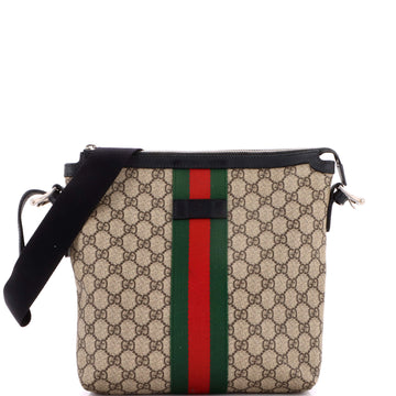 Gucci Web Messenger Bag GG Coated Canvas Medium