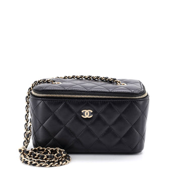 Chanel Classic Vanity Case with Chain Quilted Lambskin Small
