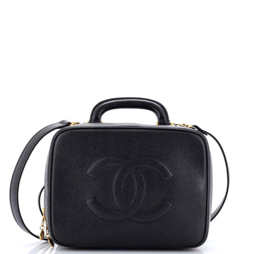 Chanel Vintage Timeless Zip Around Vanity Case Caviar Medium