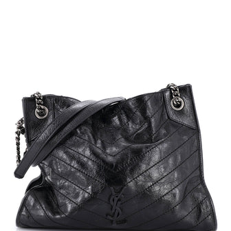Saint Laurent Niki Shopping Tote Matelasse Chevron Leather Medium