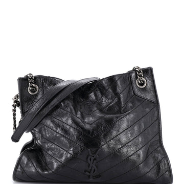Saint Laurent Niki Shopping Tote Matelasse Chevron Leather Medium